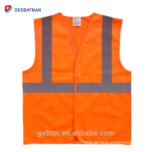 Großhandelsheißes verkaufenhohe Sichtbarkeits-Arbeitskleidungs-Jacken-orange reflektierende hallo Vis-Arbeitssicherheitsweste mit EN20471 Standard